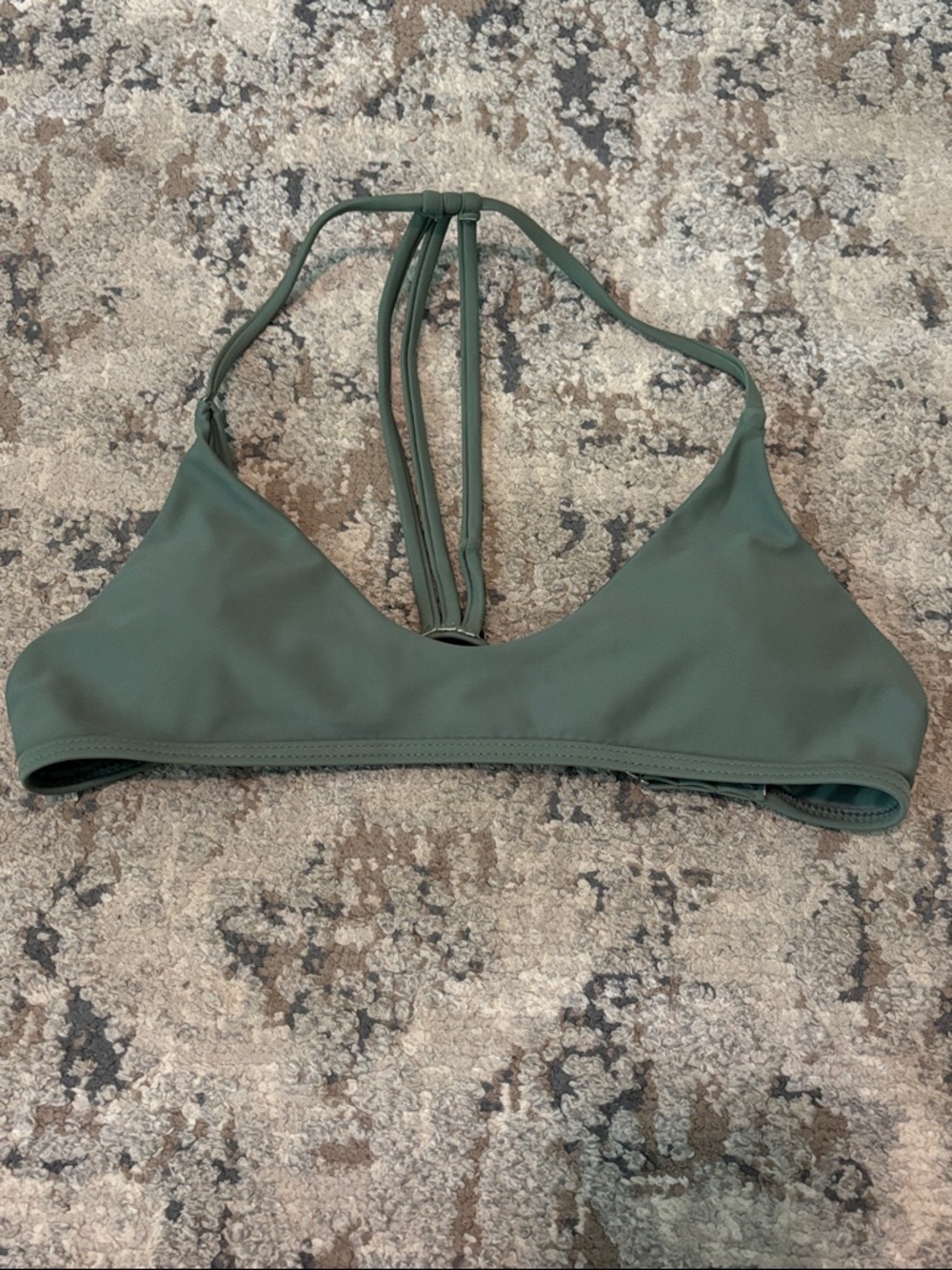 Women's Olive Green Strappy Bikini Top